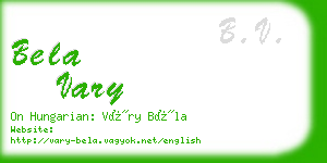 bela vary business card